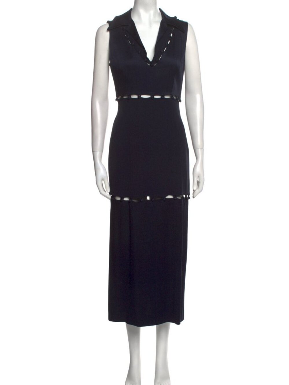 Moschino Cheap & Chic Vintage Black Midi Dress IT 42 Made in Italy